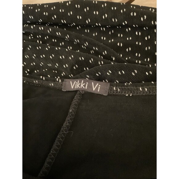 Vikki Vi Womens Black White Stretchy Sleeveless Travel Tunic Top, Size 2X - Picture 7 of 10